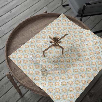 Lions in Bloom Wrapping Paper
