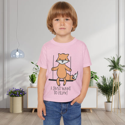 I Just Want To Play (Fox) Heavy Cotton™ Toddler T-shirt