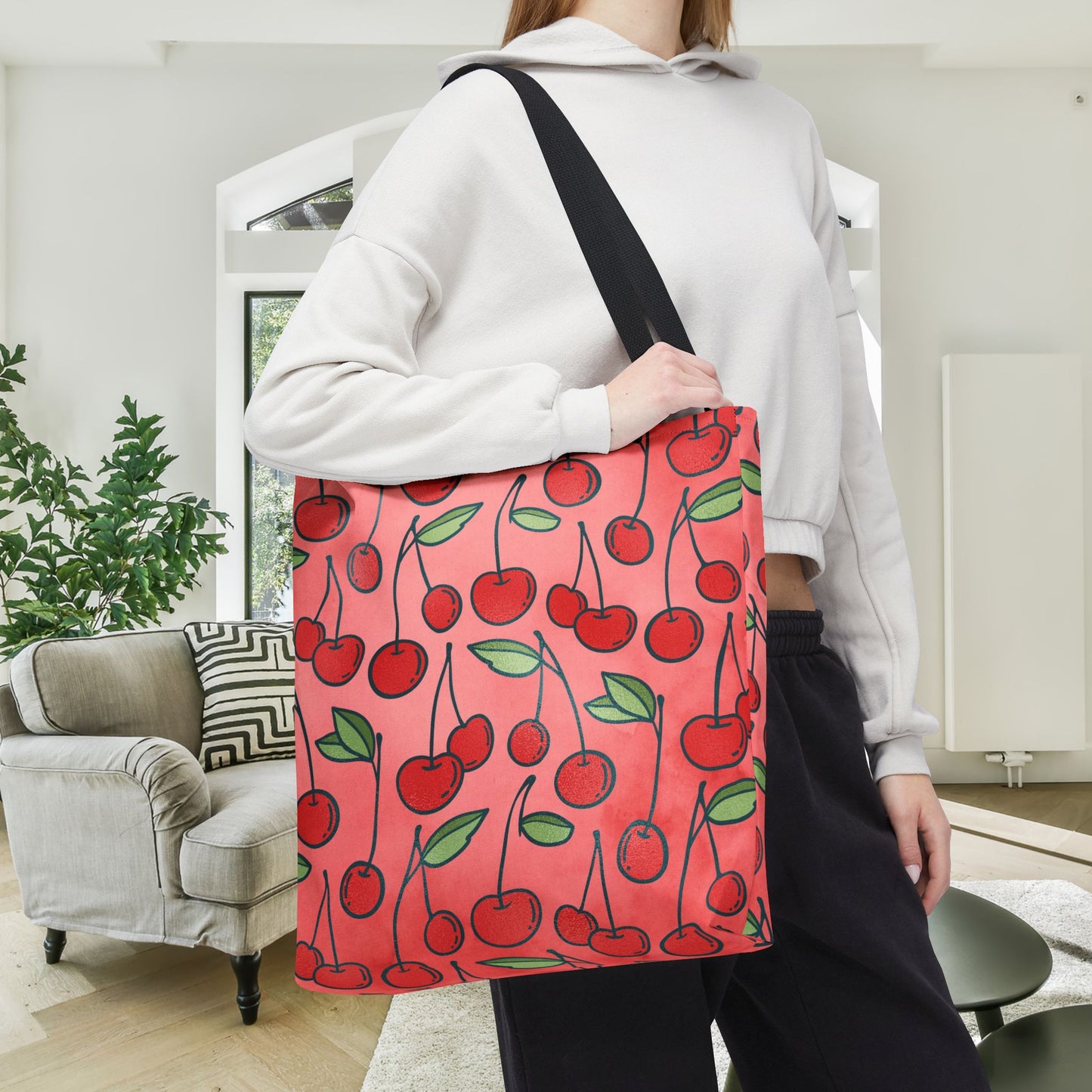 Cherry Bombshell Canvas Tote Bag
