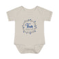 ""Blue Milestone Wreath Onesie-Four Months