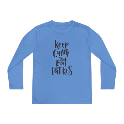 Keep Calm & Eat Latkes Youth Long Sleeve Tee