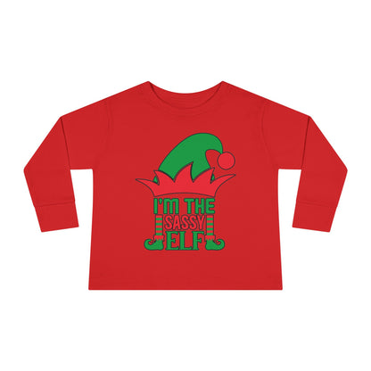 I'm The Sassy Elf Toddler Long Sleeve Tee
