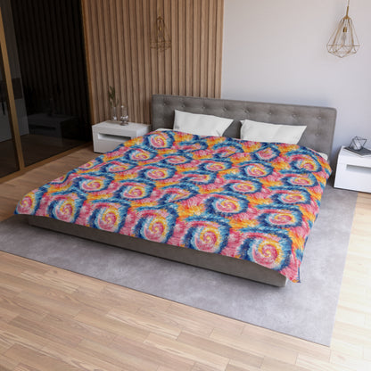 Retro Vortex Microfiber Duvet Cover