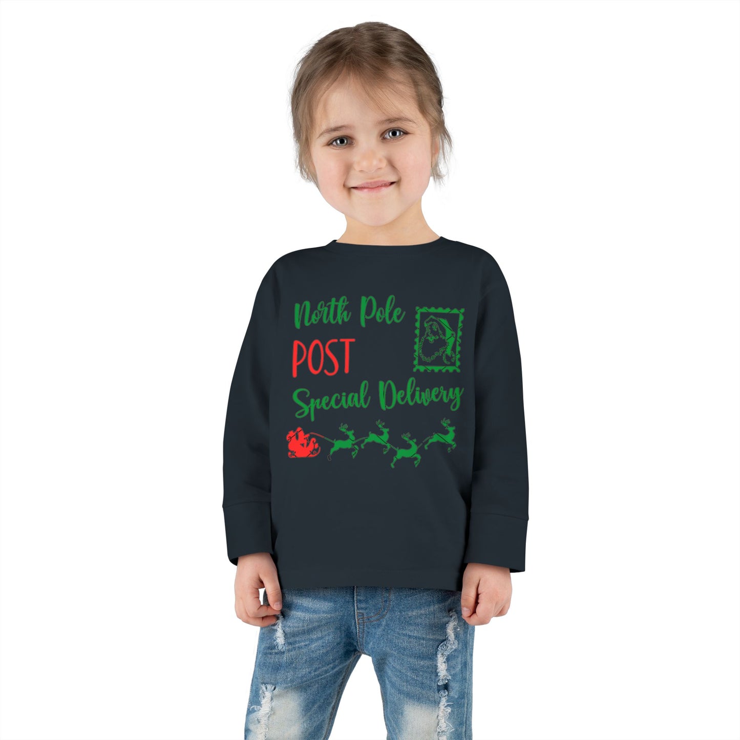 North Pole Post Special Delivery Toddler Long Sleeve Tee