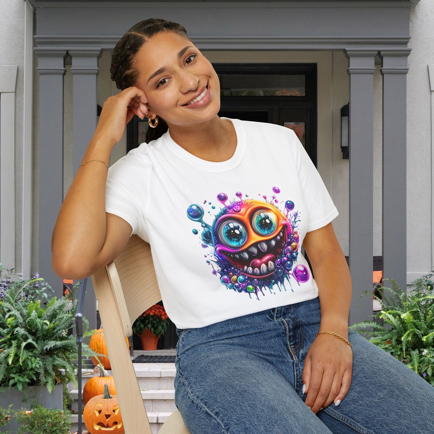 Bubbly Monster Adult T-shirt