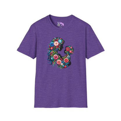 Flowery Mother & Child Adult T-shirt