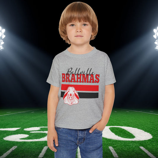 Ballville Brahmas w/Mascot & Stripes Heavy Cotton™ Toddler T-shirt