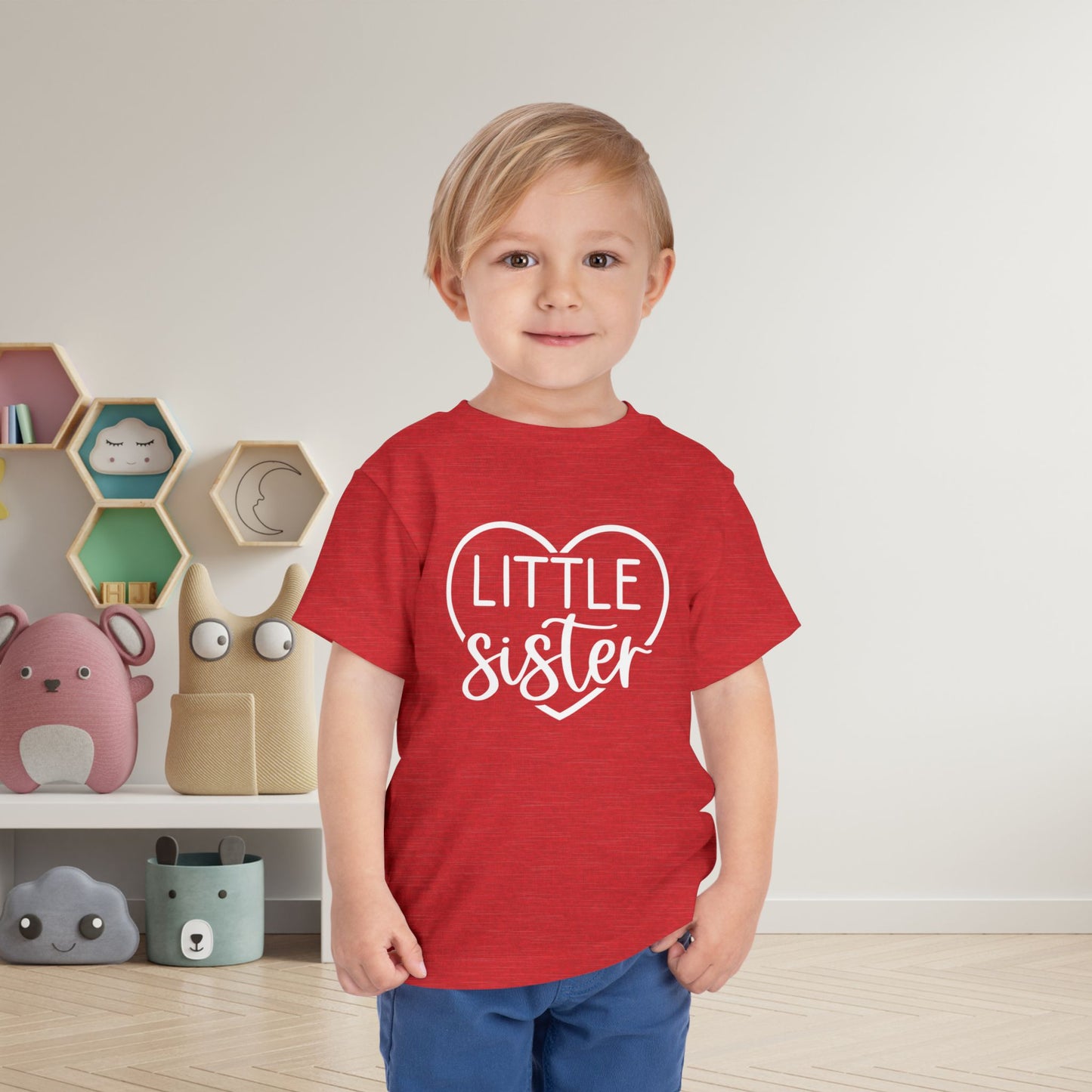 Little Sister (Heart) Toddler Tee