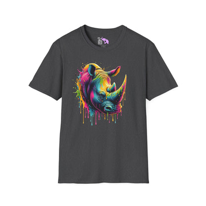 Colorful Rhino Adult T-shirt