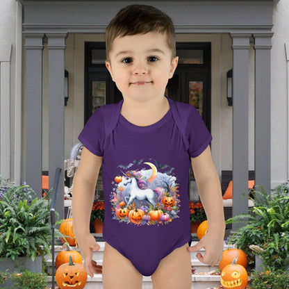 Halloween Unicorn Infant Baby Rib Bodysuit