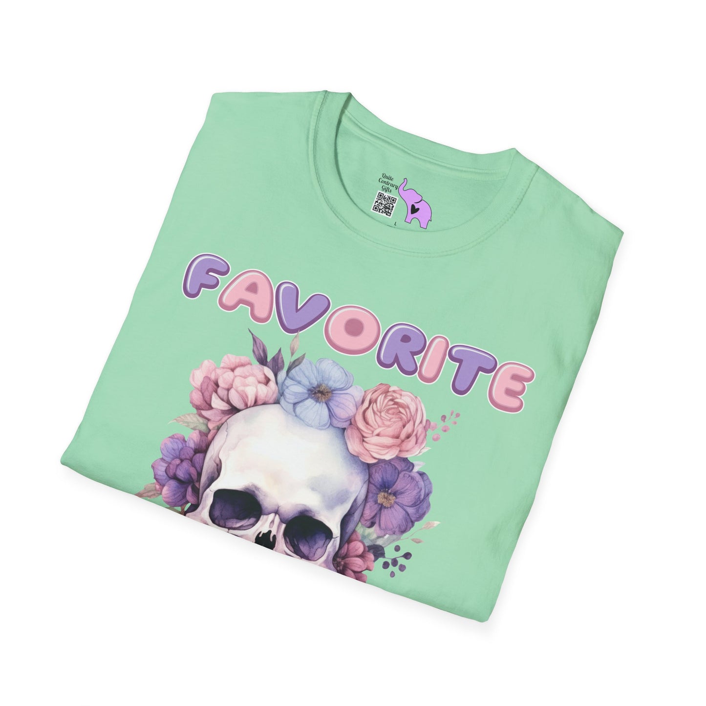 Favorite Auntie Skull Purple/Pink Adult T-shirt