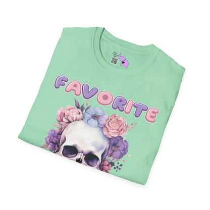 Favorite Auntie Skull Purple/Pink Adult T-shirt