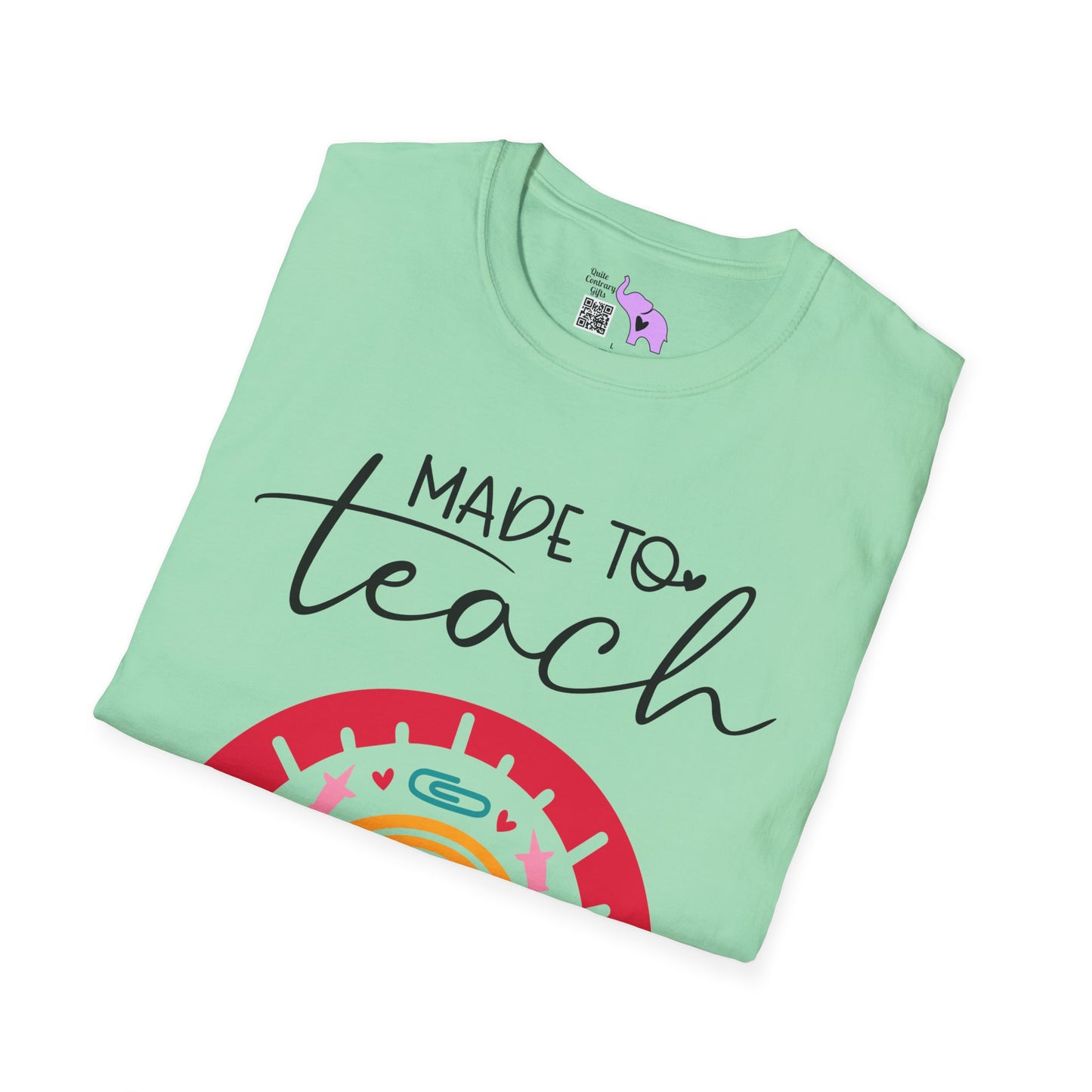 Made to Teach Rainbow Adult T-shirt