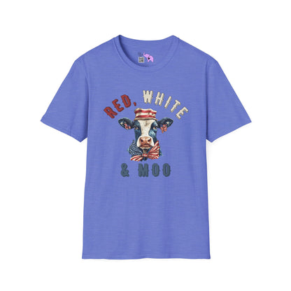 Red, White, & Moo Adult T-shirt