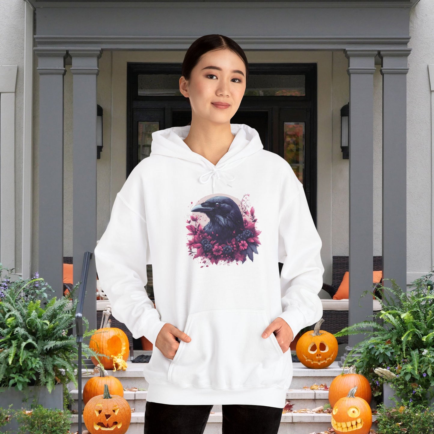 ""Halloween Crows Heavy Blend™ Hooded Sweatshirt