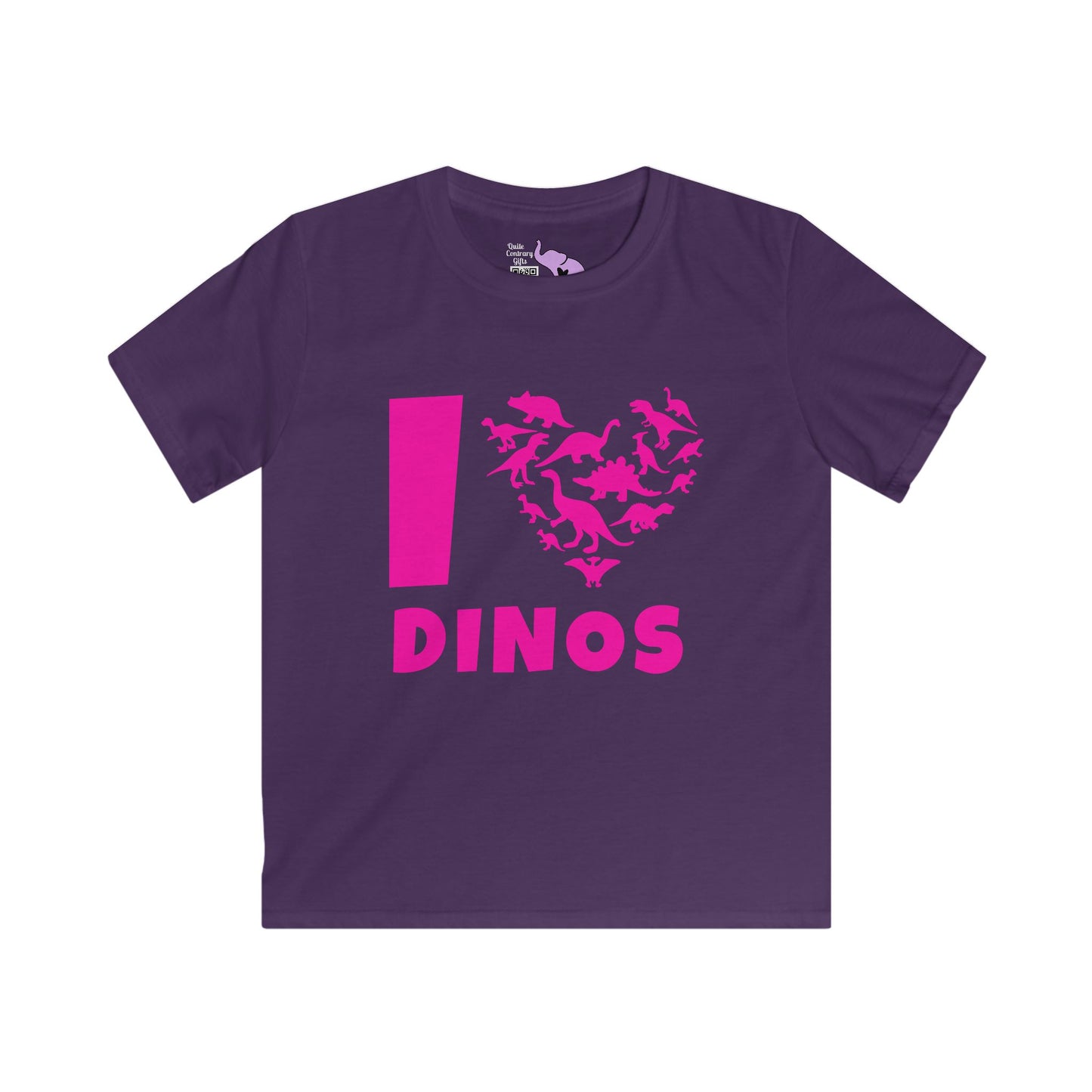 I Love Dinos (Dino Heart) Youth Softstyle Tee