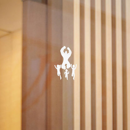Bigfoot Chasing Family Decal