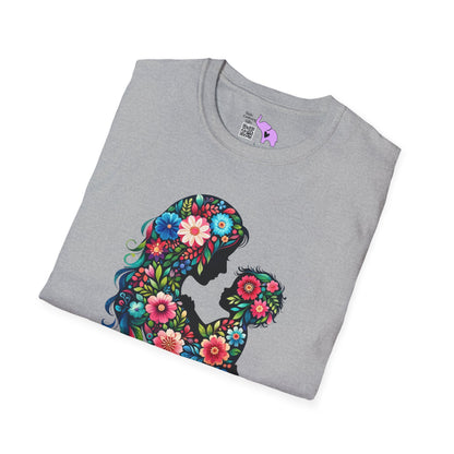 Flowery Mother & Child Adult T-shirt