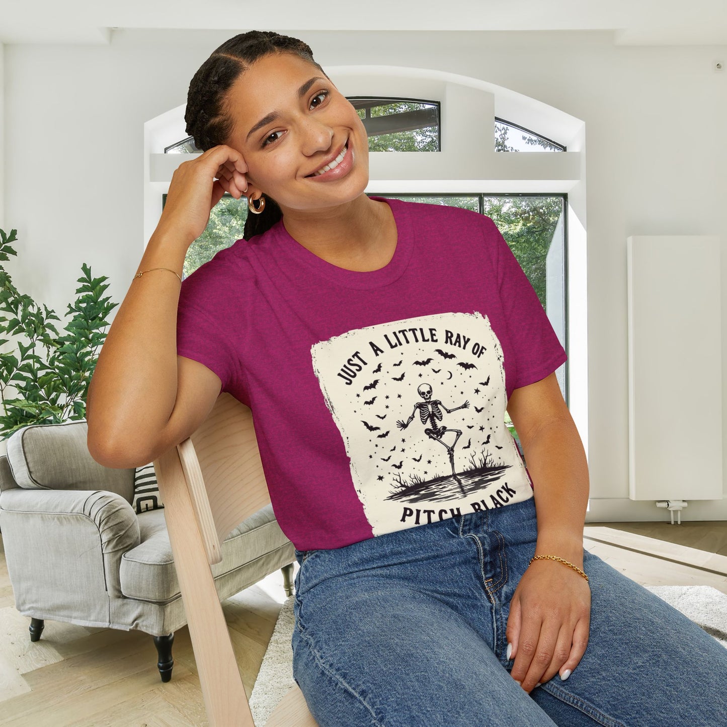 Just A Little Ray of Pitch Black Adult T-shirt