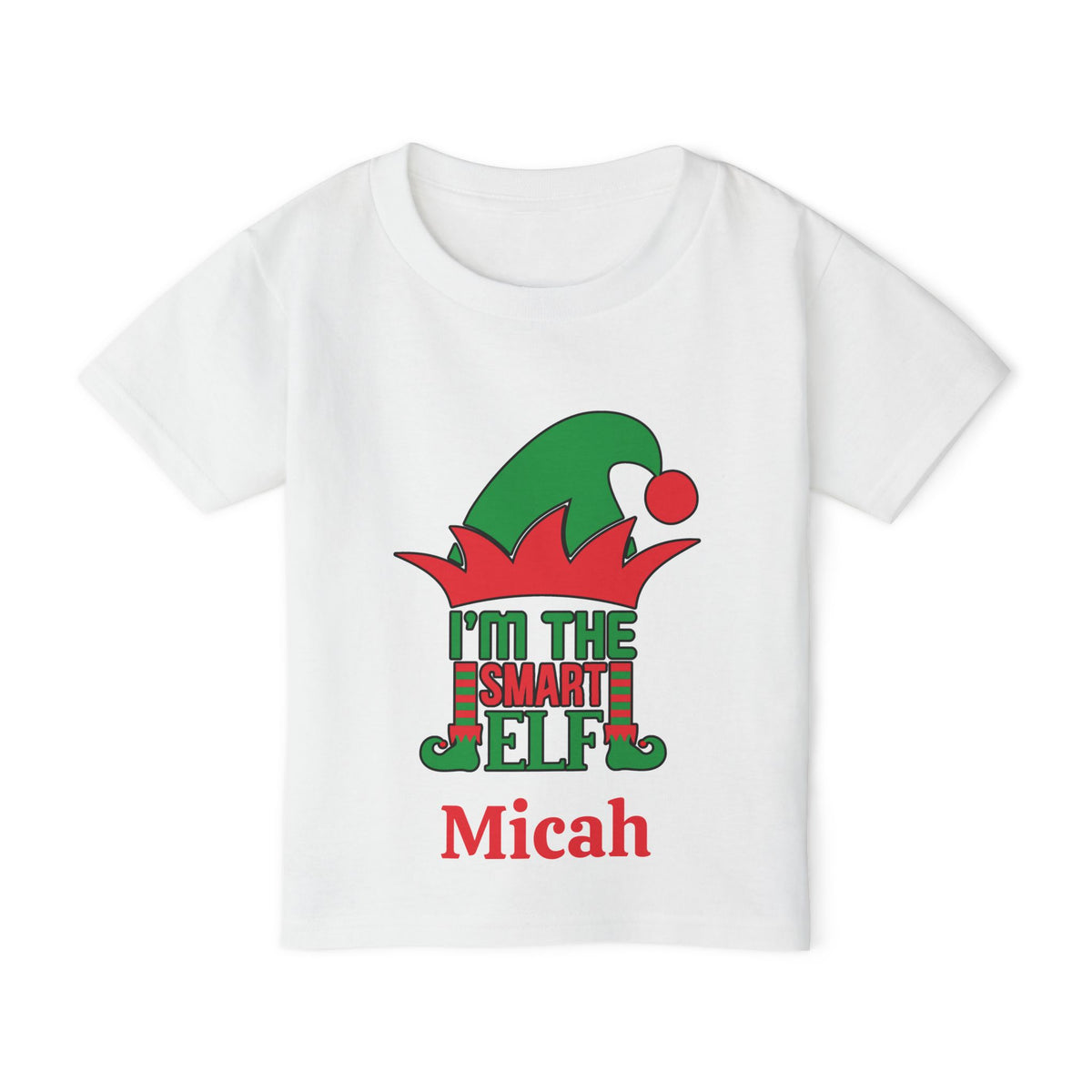 I'm The Smart Elf Personalized Heavy Cotton™ Toddler T-shirt