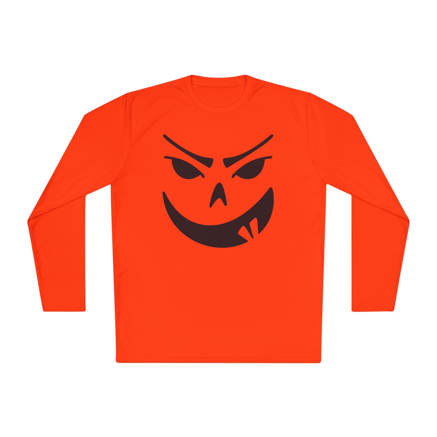 Goofy Grin Jack-O-Lantern Adult Long Sleeve Tee