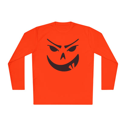 Goofy Grin Jack-O-Lantern Adult Long Sleeve Tee