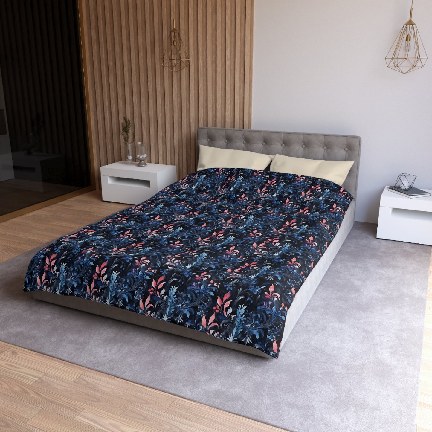 Dusky Floral Whispers Microfiber Duvet Cover
