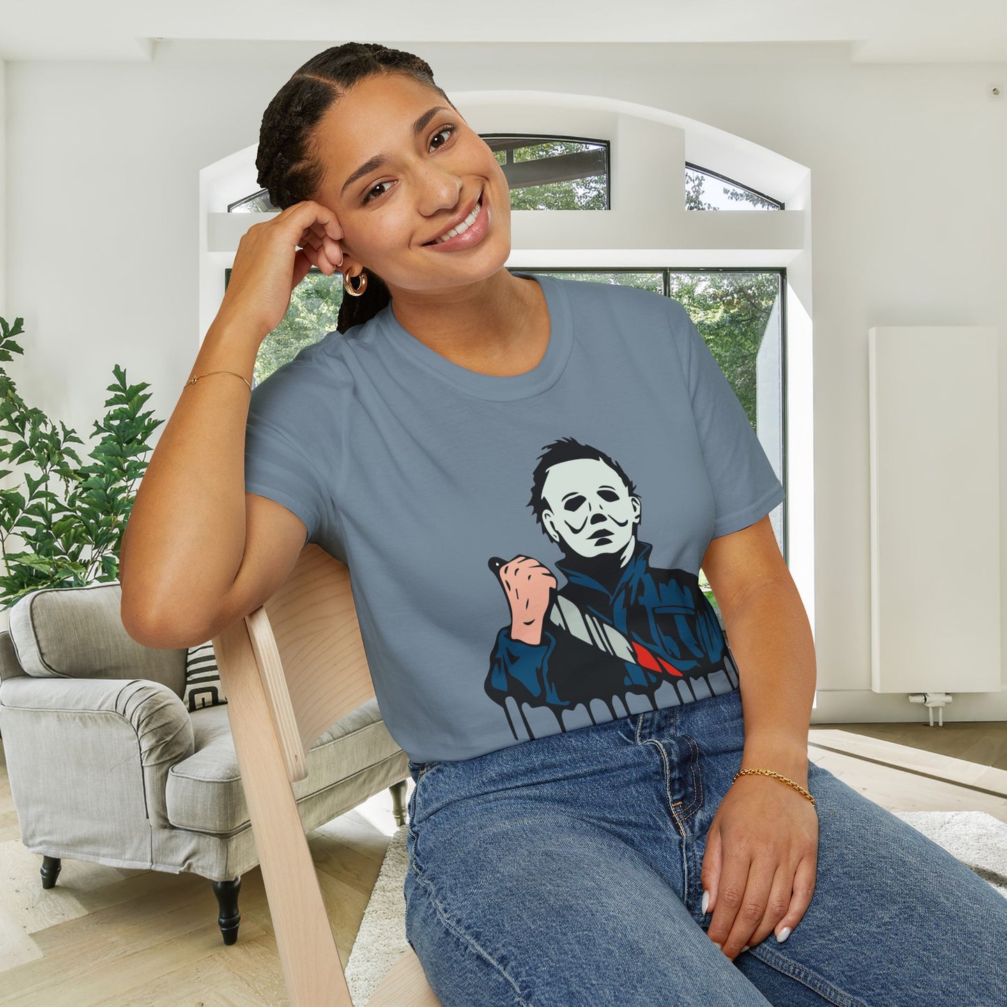 Michael Myers Knife Adult T-shirt