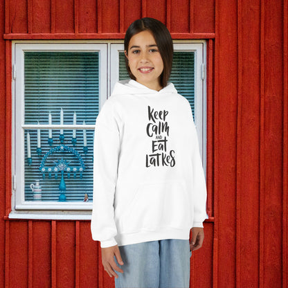 Keep Calm & Eat Latkes Youth Hoodie
