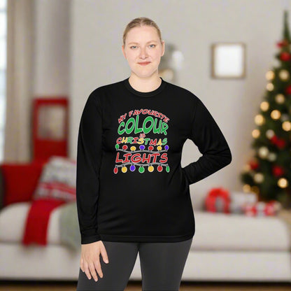 My Favourite Colour Is Christmas Lights Adult Long Sleeve Tee