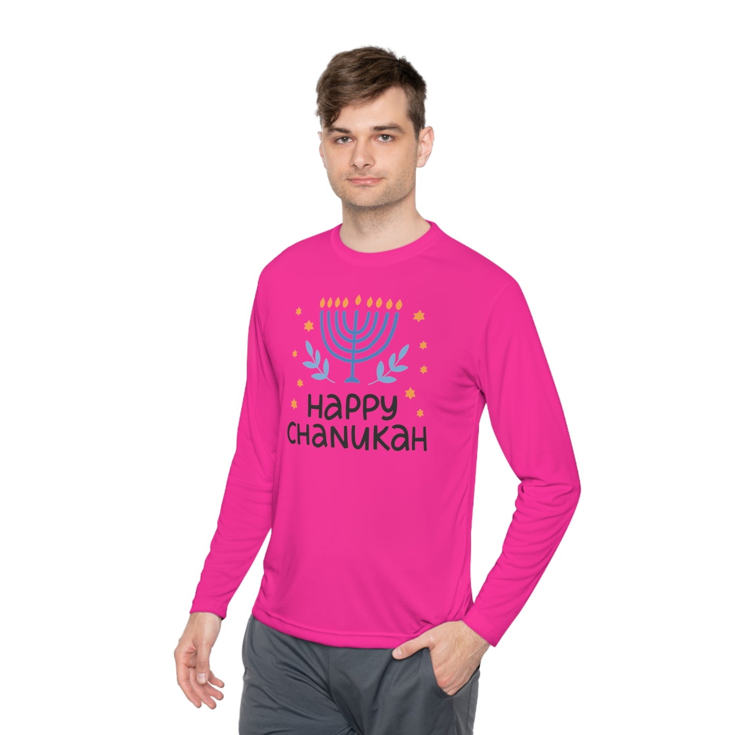 Happy Chanukah Adult Long Sleeve Tee