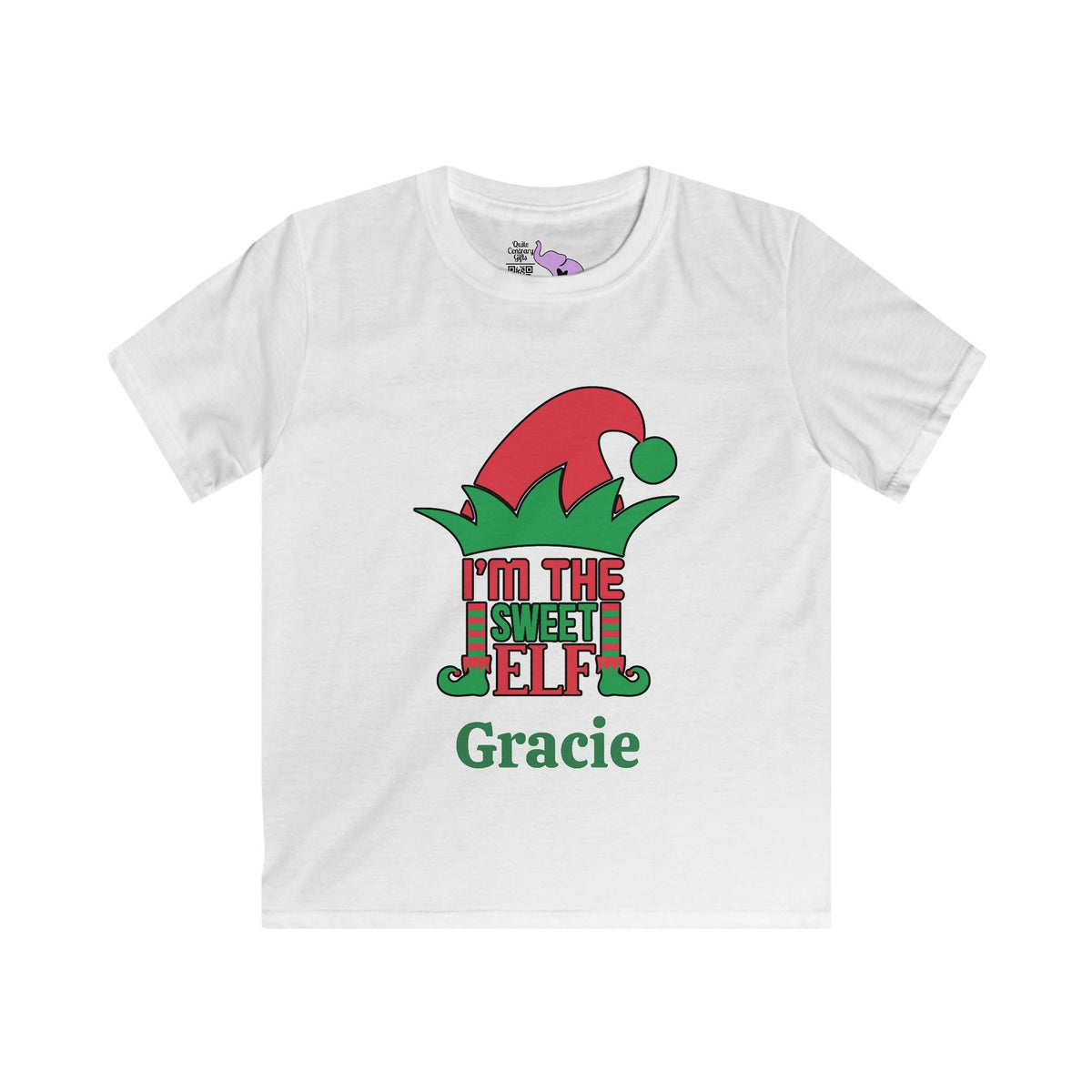 I'm The Sweet Elf Personalized Youth Softstyle Tee