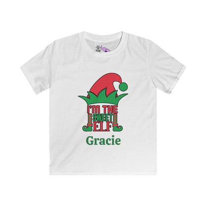 I'm The Sweet Elf Personalized Youth Softstyle Tee