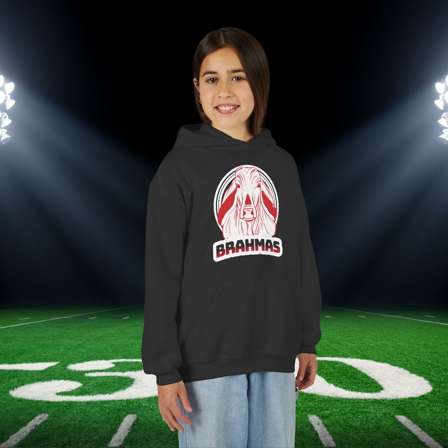 Brahmas Circle Youth Heavy Blend Hoodie