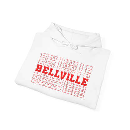Bellville (Stacked) Adult Heavy Blend™ Hooded Sweatshirt