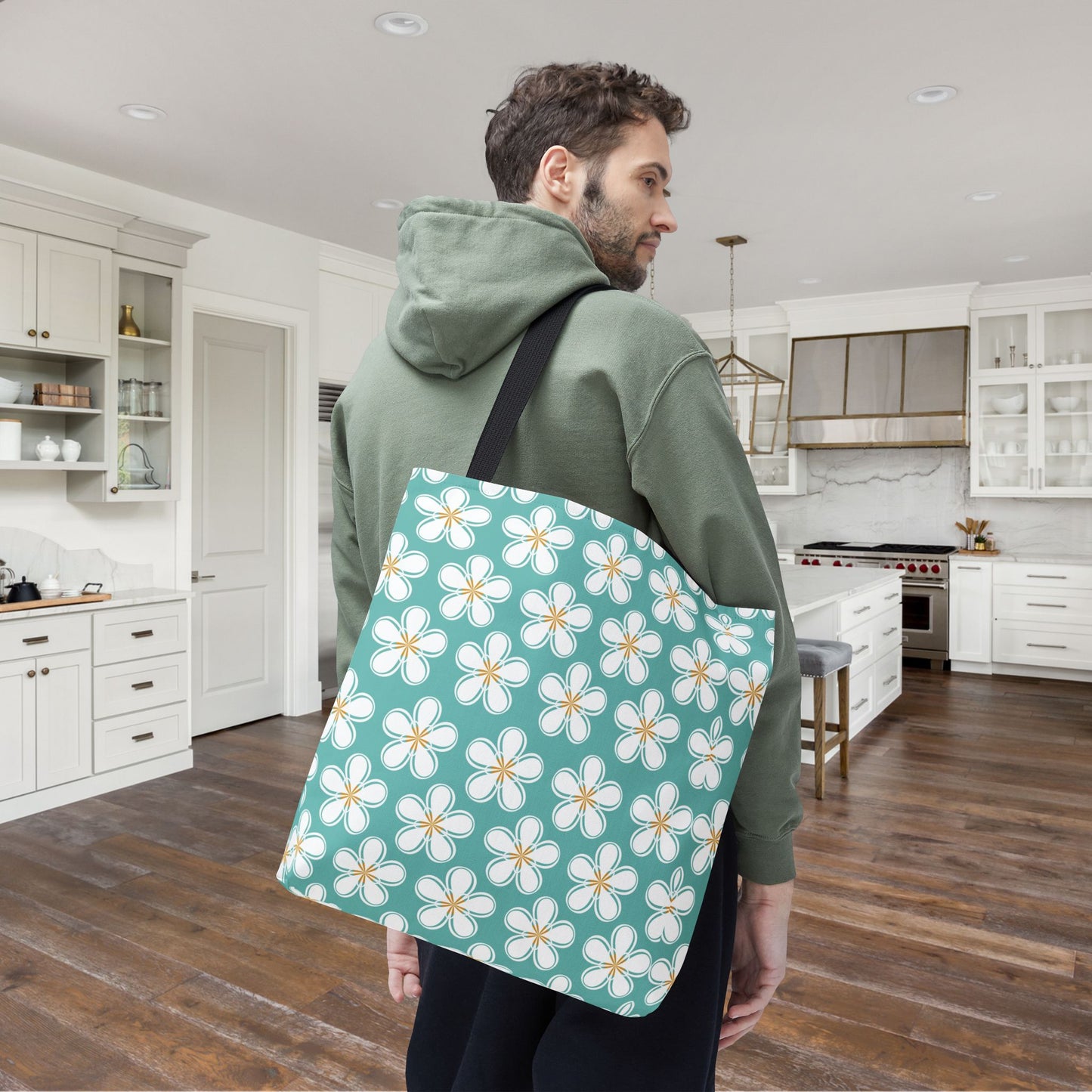 Tealberry Blooms Canvas Tote Bag