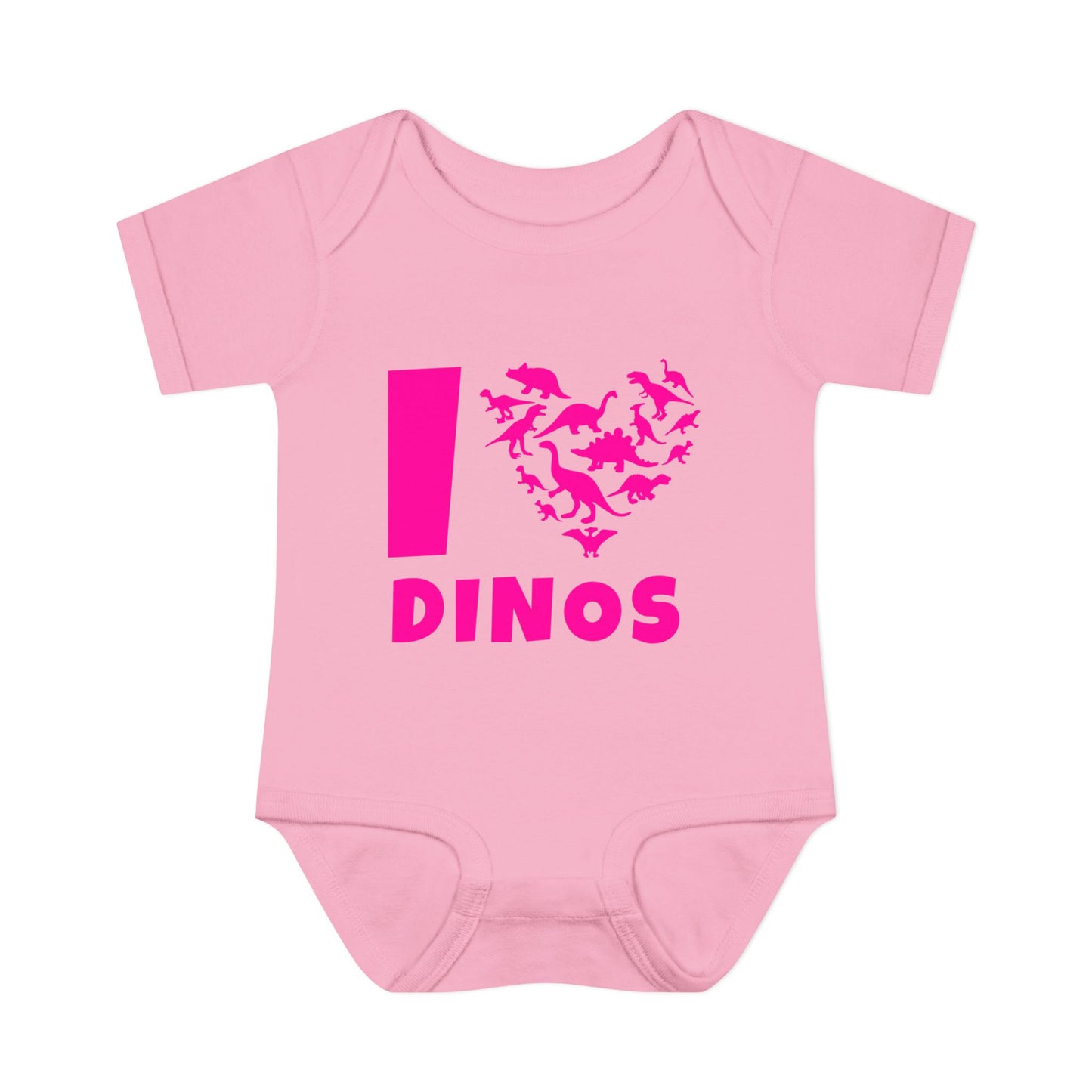 I Love Dinos (Dino Heart) Infant Baby Rib Bodysuit
