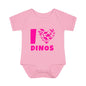 I Love Dinos (Dino Heart) Infant Baby Rib Bodysuit