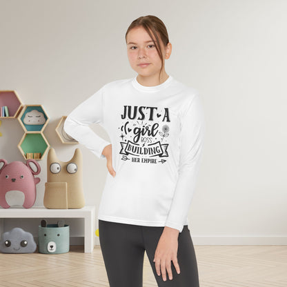 Just A Girl Boss Building Her Empire Youth Long Sleeve Tee