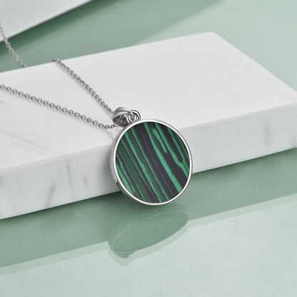 Sisterhood Tree of Life with Moonstone or Malachite Silver Necklace