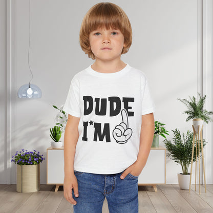 Dude I'm 1 Heavy Cotton™ Toddler T-shirt