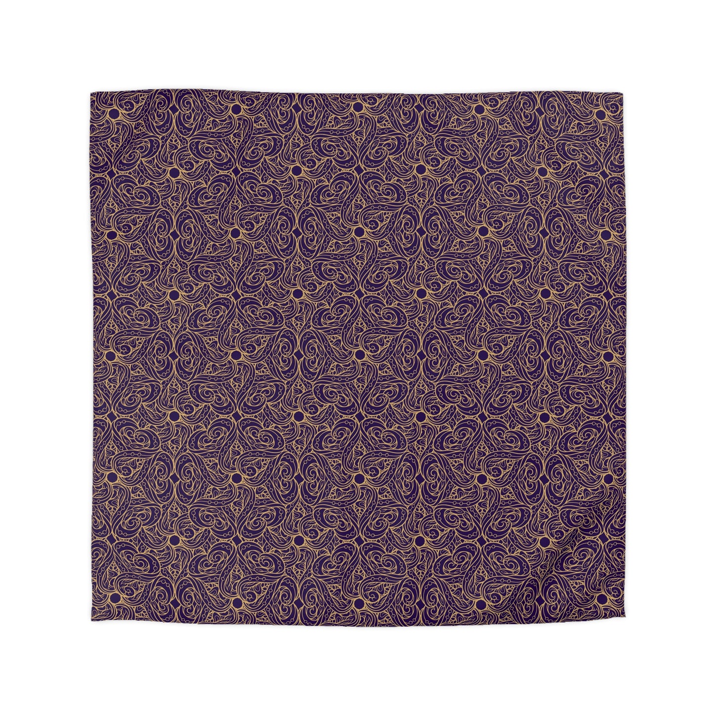 Golden Amethyst Radiance Mandala Duvet Bedding Set
