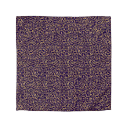 Golden Amethyst Radiance Mandala Duvet Bedding Set