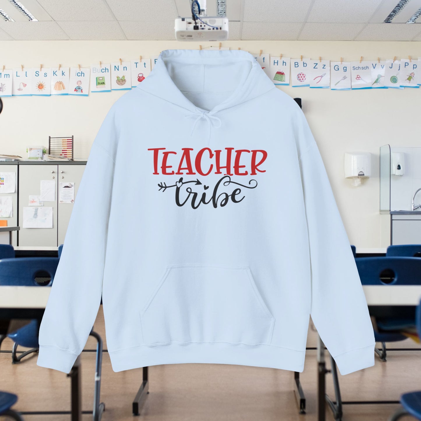 Teacher Tribe Heart Heavy Blend™ Hooded Sweatshirt