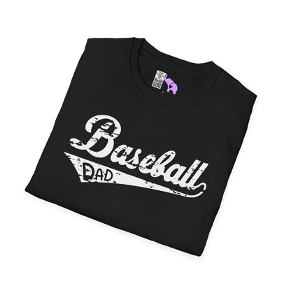 Baseball Dad (Grunge) Adult T-shirt
