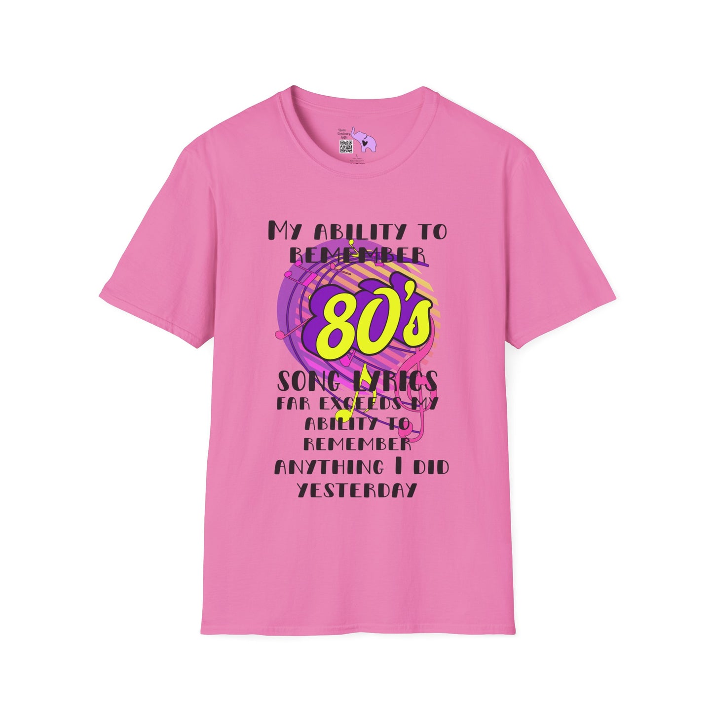 My Ability to Remember 80's Song Lyrics Far Exceeds my Ability to Remember... Adult T-shirt