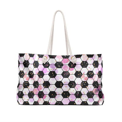 Pink Soccer Fever Weekender Bag