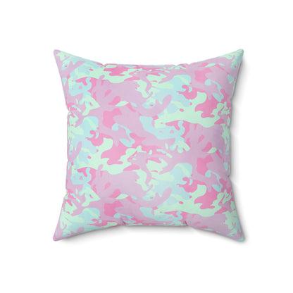 Berry Sorbet Camo Throw Pillow