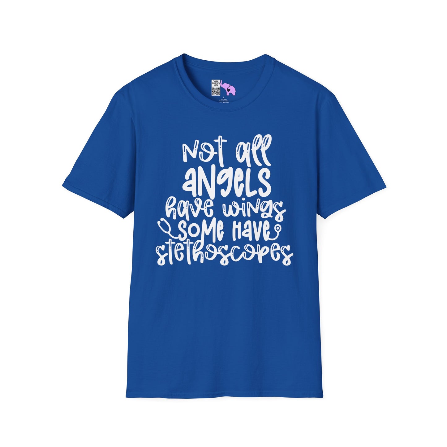 Not All Angels Wear Capes Some Wear Stethoscopes Adult T-shirt