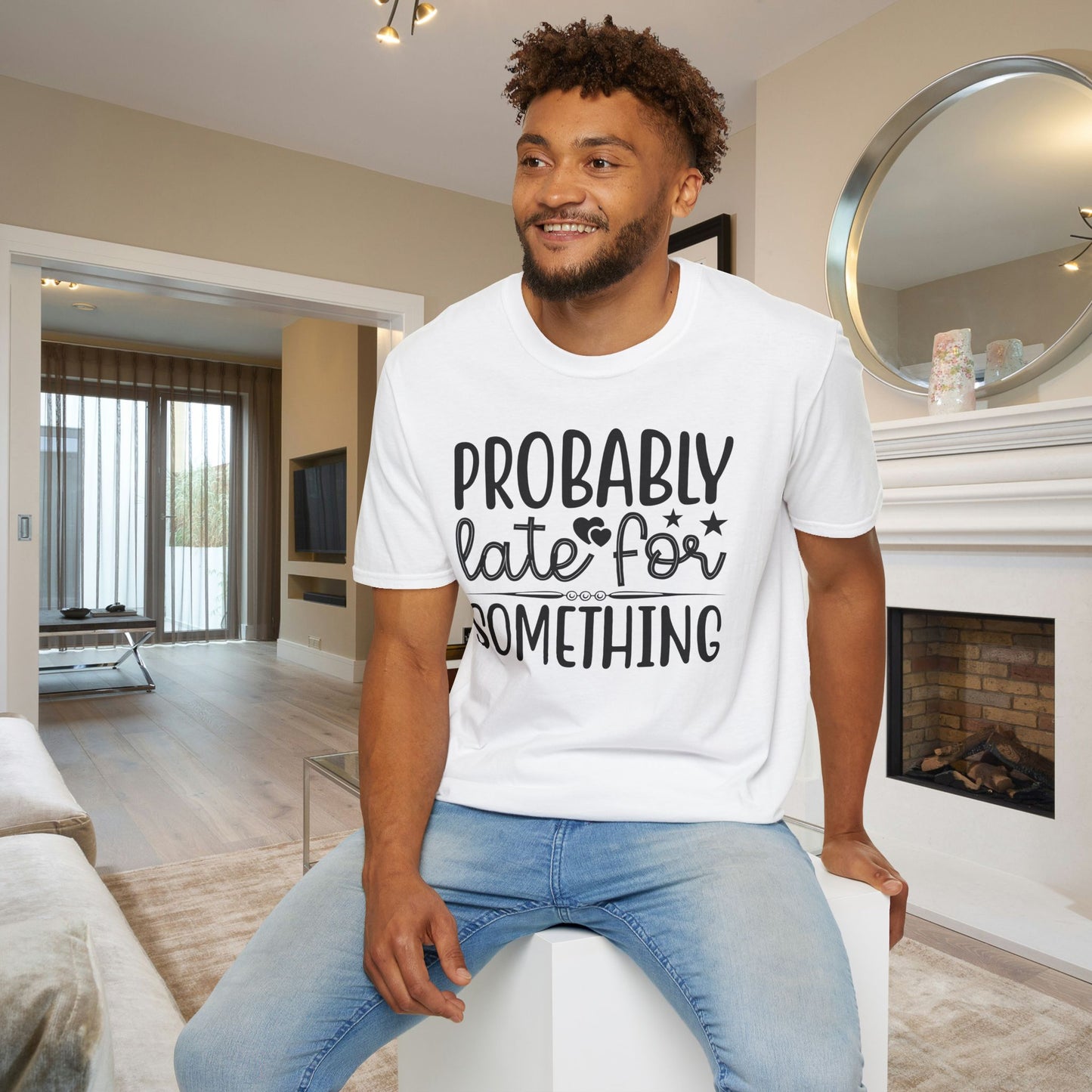 Probably Late For Something (3) Adult T-shirt